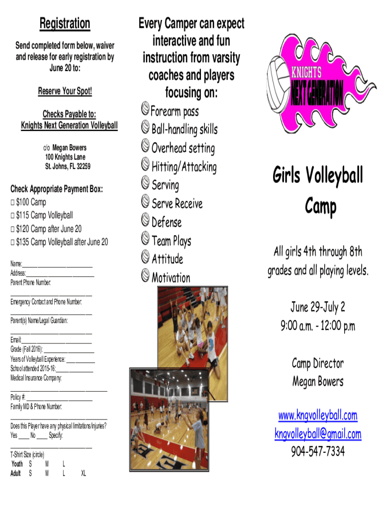 Fillable Online wwwchs stjohns k12 fl Volleyball team aims to bring