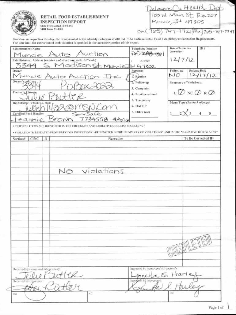 INSPECTION CLASSIFICATION DATABASE visual data 7