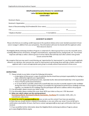 CEO/President/Executive Director Co-Commitment Letter for Senior ...