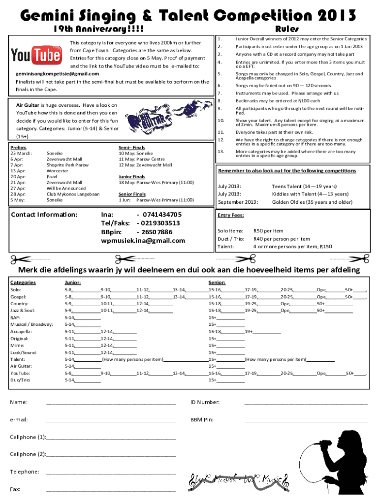 Fillable Online The Ultimate List Of Gemini Singers And Songwriters Fax fillable-online-the-ultimate-list-of-gemini-singers-and-songwriters-fax