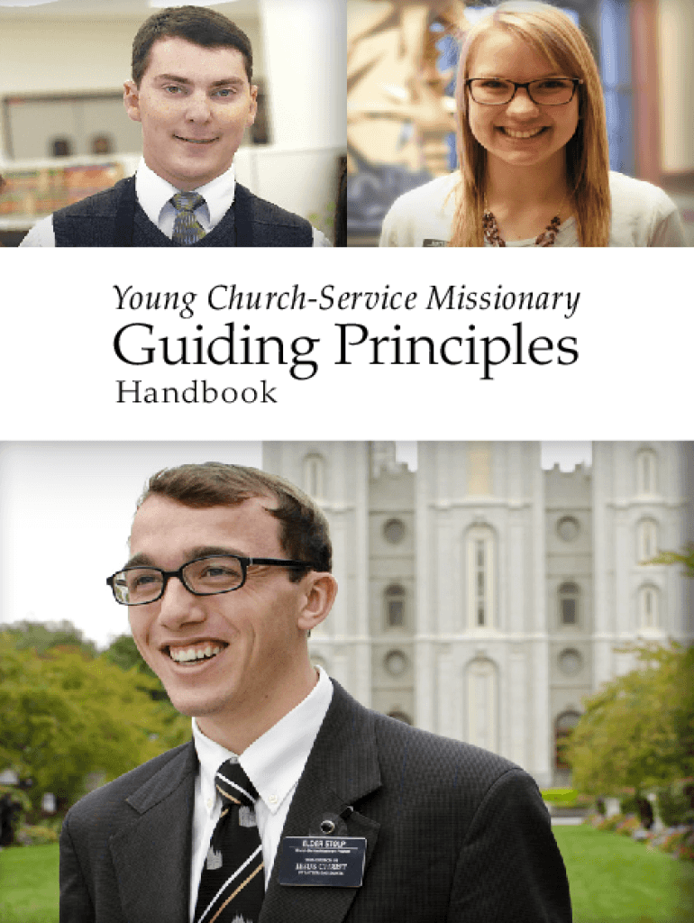 Fillable Online Young ChurchService Missionary Guiding Principles