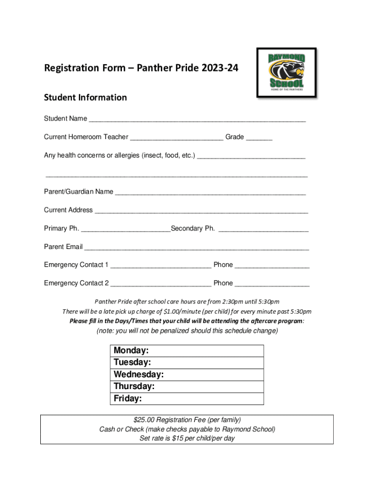 Fillable Online raymond k12 wi PreK and Kindergarten Registration