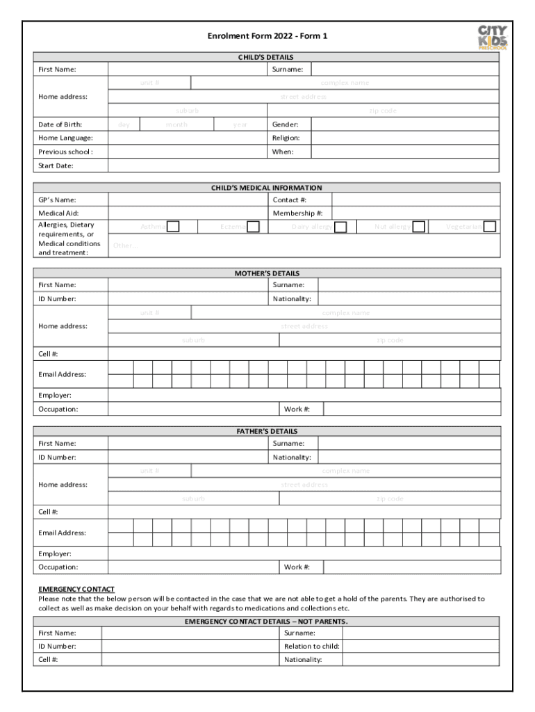 Fillable Online International Dependent Enrollment Form Fax Email Print ...