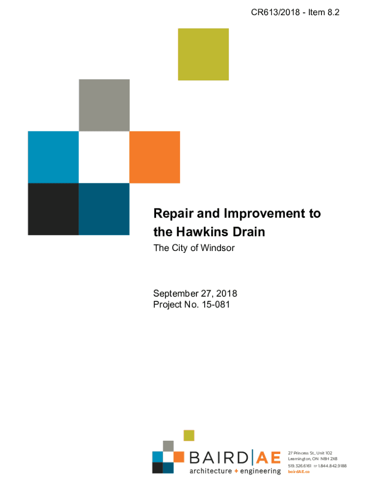 Fillable Online Repair and Improvement to the Hawkins Drain Fax Email