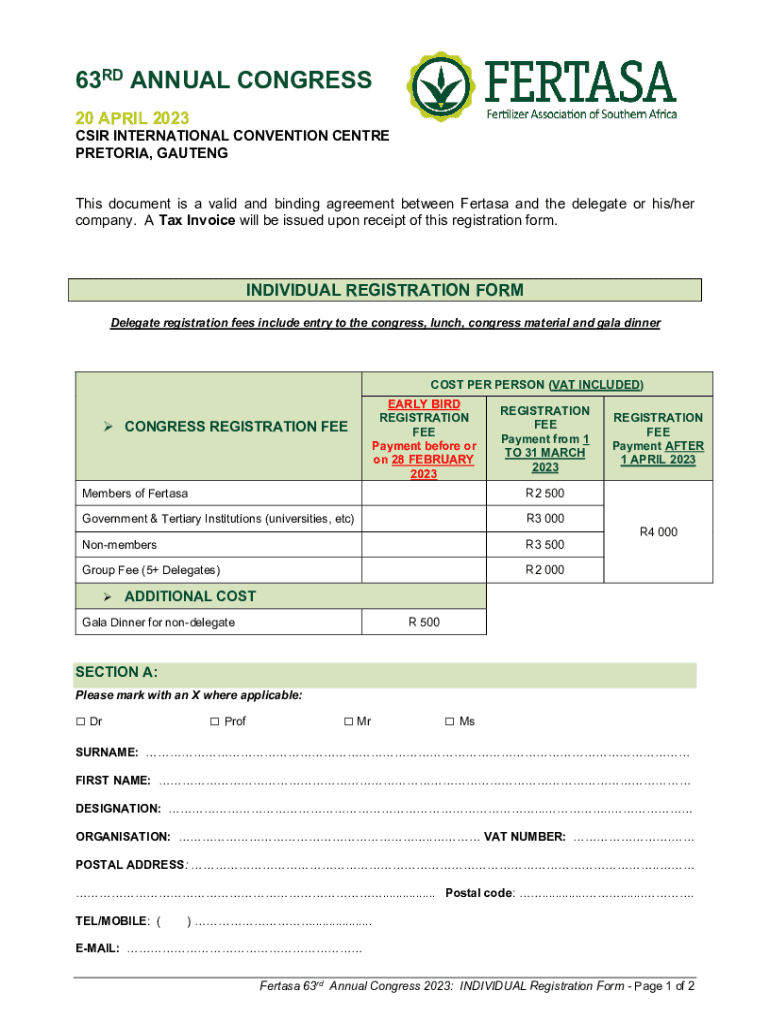 Fillable Online Fertasa focuses on challenges in uncertain times SA
