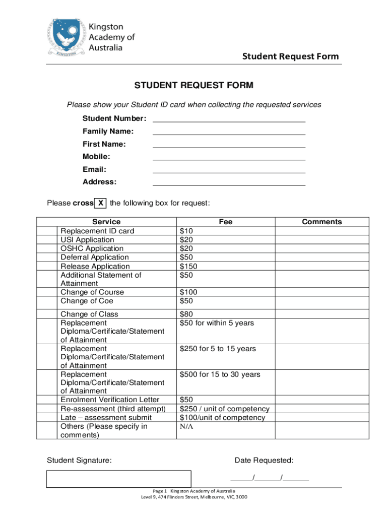Fillable Online ID CARD REQUEST FORM Winnipeg Fax Email Print pdfFiller