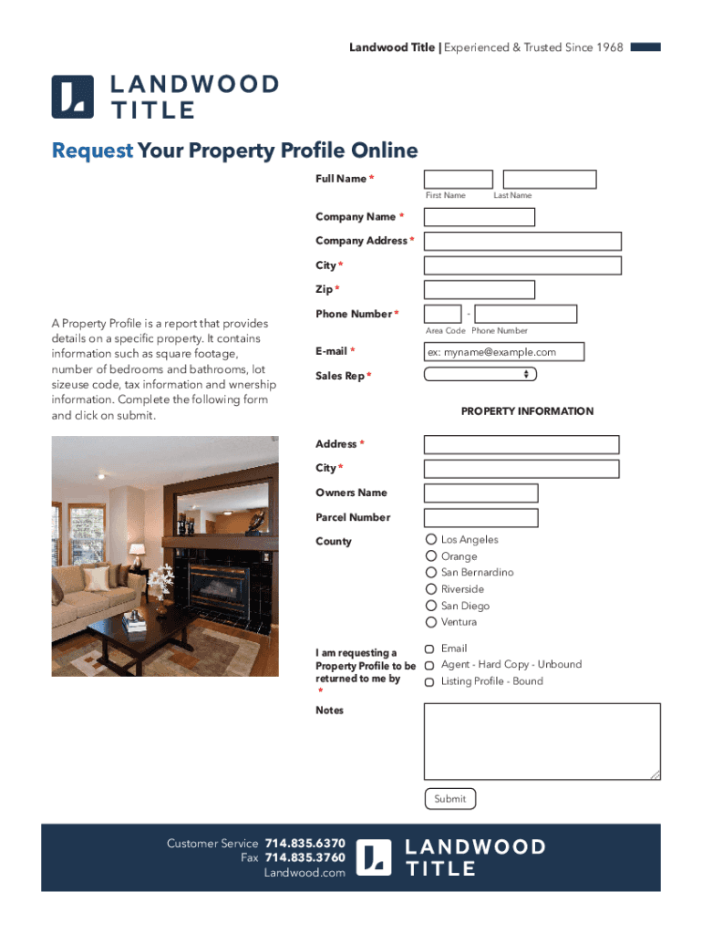 Fillable Online Request Your Property Profile Online Fax Email Print ...