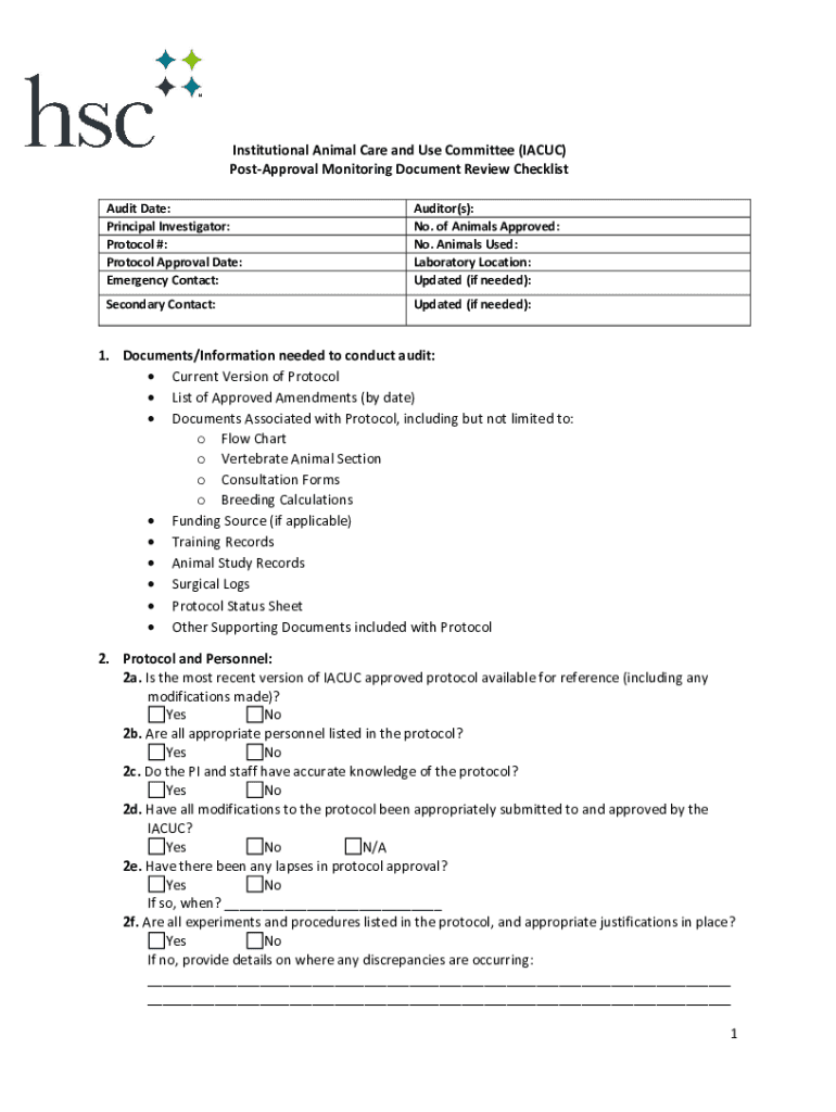 Fillable Online PAM Document Review Checklist FINAL Fax Email Print