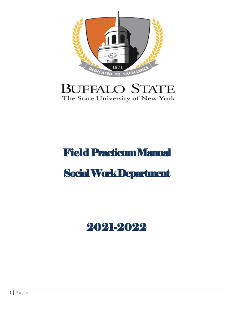 Fillable Online socialwork buffalostate Field EducationSocial WorkSUNY