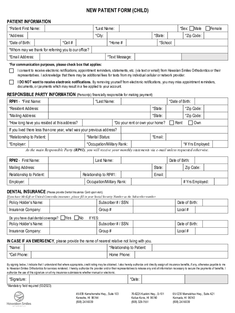 Fillable Online The Limes Medical Centre New Patient Registration Form