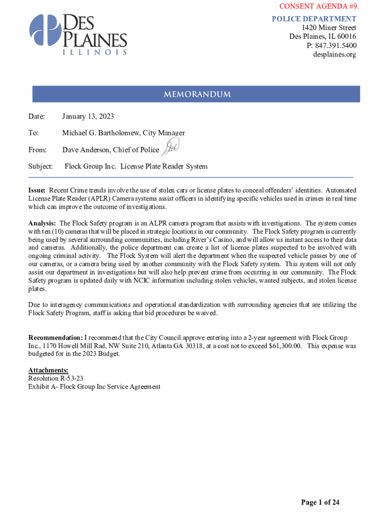 Fillable Online License Plate Reader Policy Development Template Fax