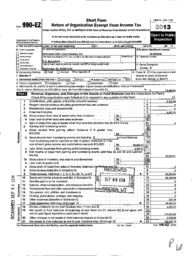 Fillable Online Information about Form 990EZ and its instructions Is