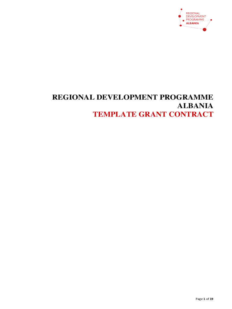 Fillable Online Grant contract template 2 English language Fax Email