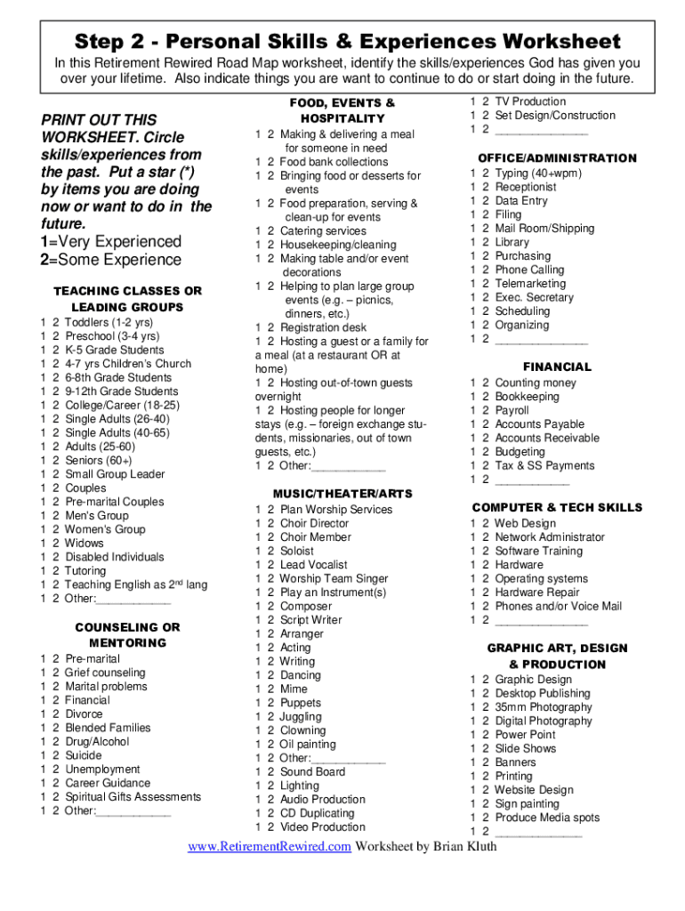 Fillable Online Standard 2 Your personal