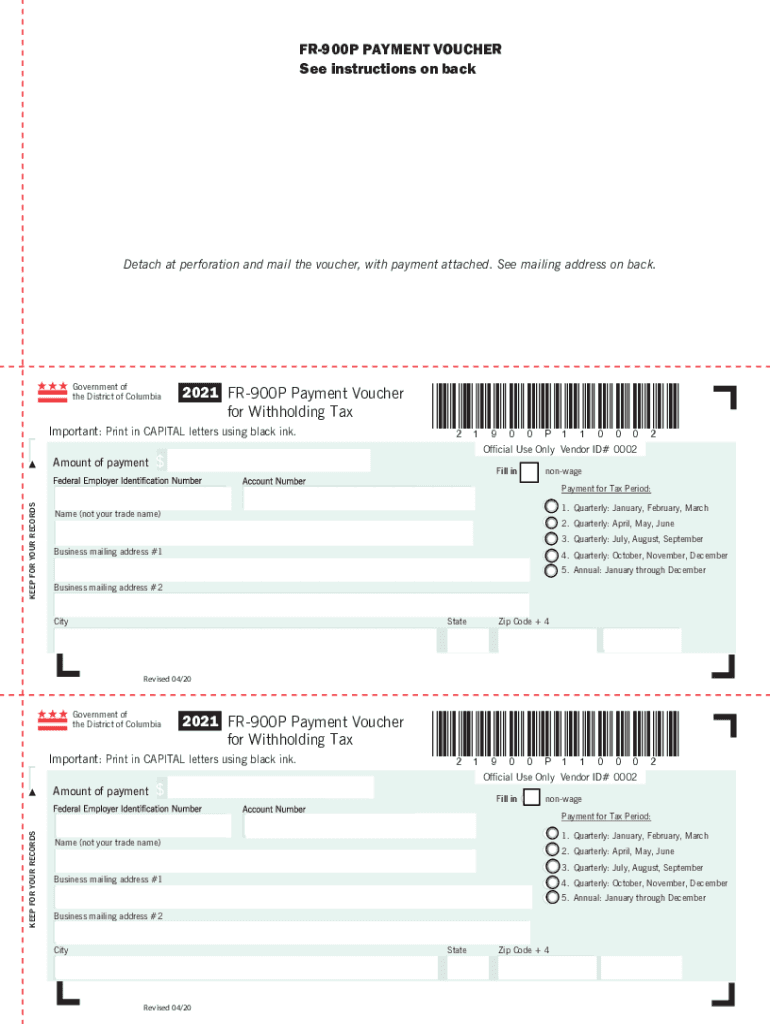 Fillable Online otr cfo dc Withholding Form Changes MyTax.DC.gov