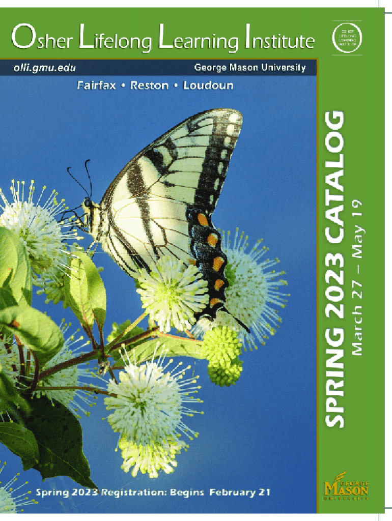 Fillable Online olli gmu OLLI at Mason University presents a