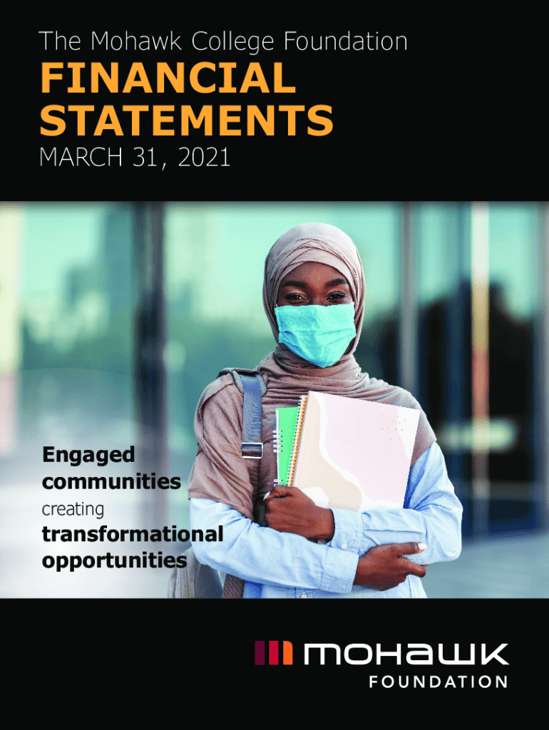 Fillable Online The Mohawk College Foundation FINANCIAL STATEMENTS Fax