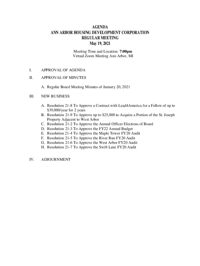 Fillable Online City of Ann Arbor Housing Commission Fax Email Print