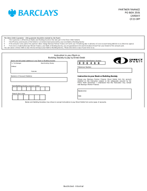 Direct Debit Guarantee Form