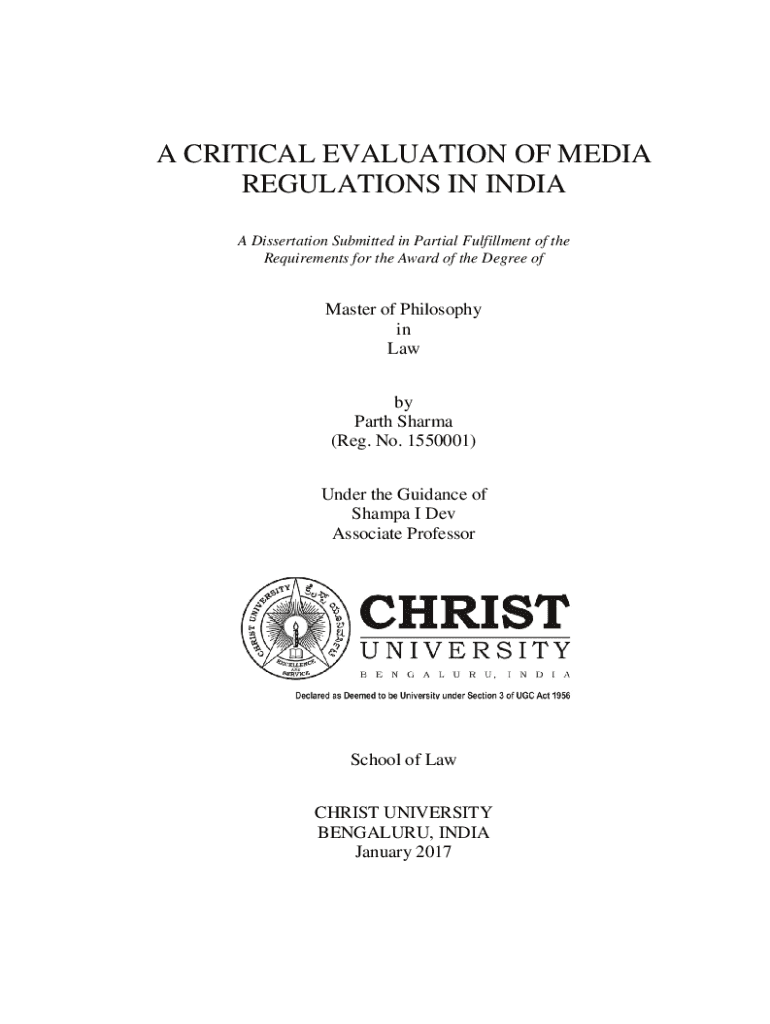 Fillable Online A Critical Evaluation of Social Media Regulation in