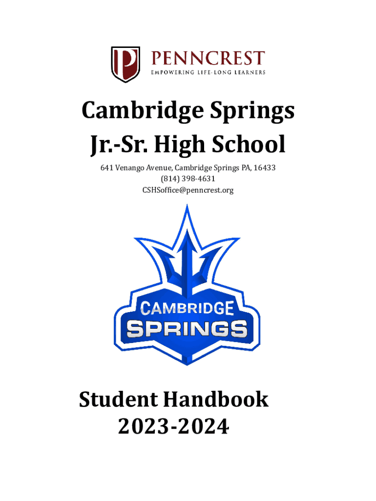 Fillable Online Cambridge Springs Jr/Sr High School Fax Email Print