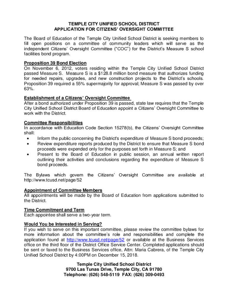 Fillable Online Temple City Unified School District Job Portal Fax