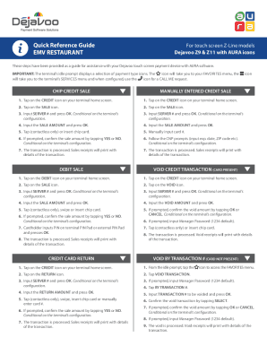 Fillable Online Dejavoo Touch Screen Z-Models: Quick Reference Guide ...