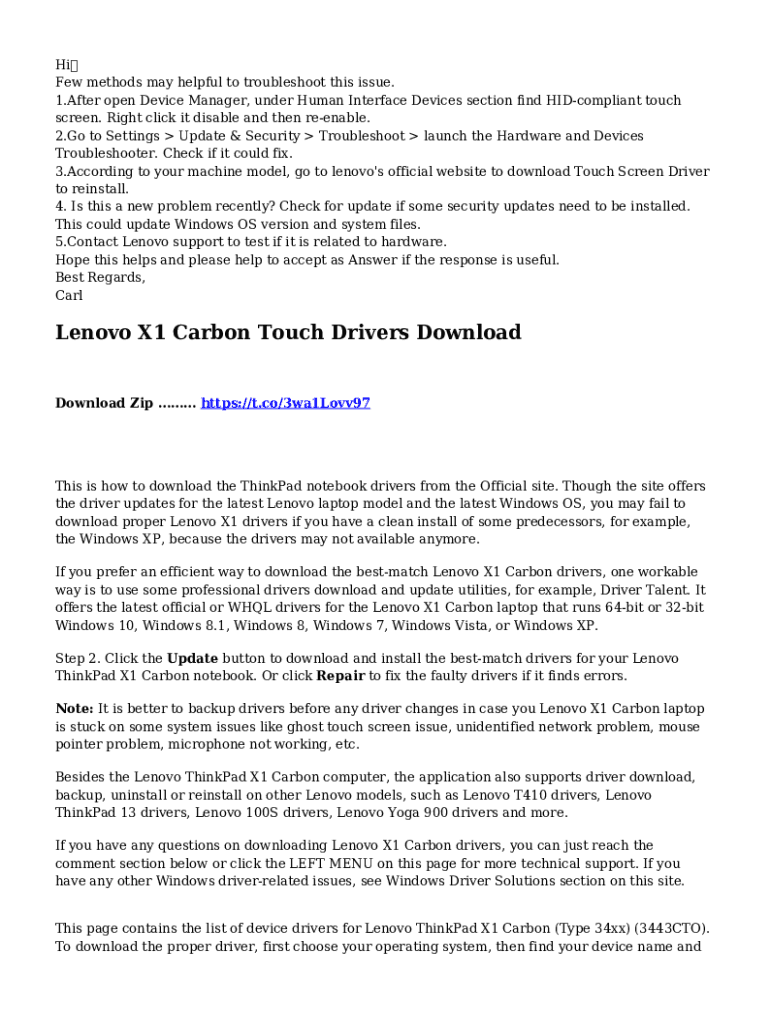 Fillable Online How to Fix HID Compliant Touch Screen Missing Ultimate