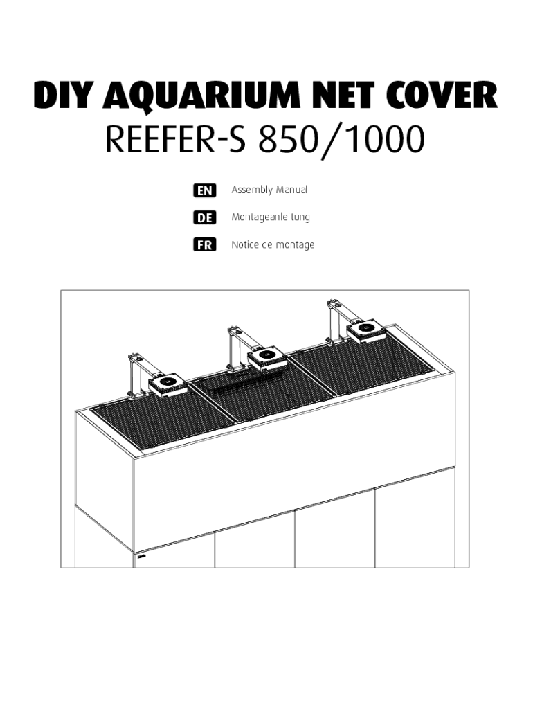 Fillable Online DIY AQUARIUM NET COVER REEFERS 850/1000 Fax Email