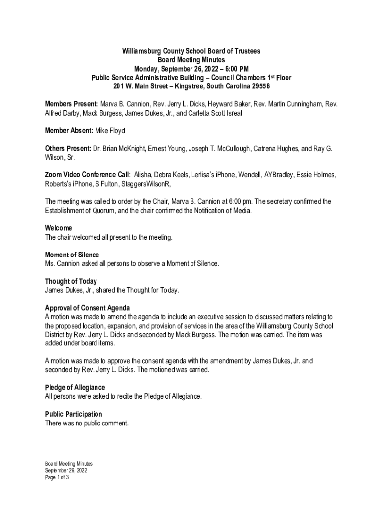 Fillable Online Williamsburg County, SCOfficial site Fax Email Print