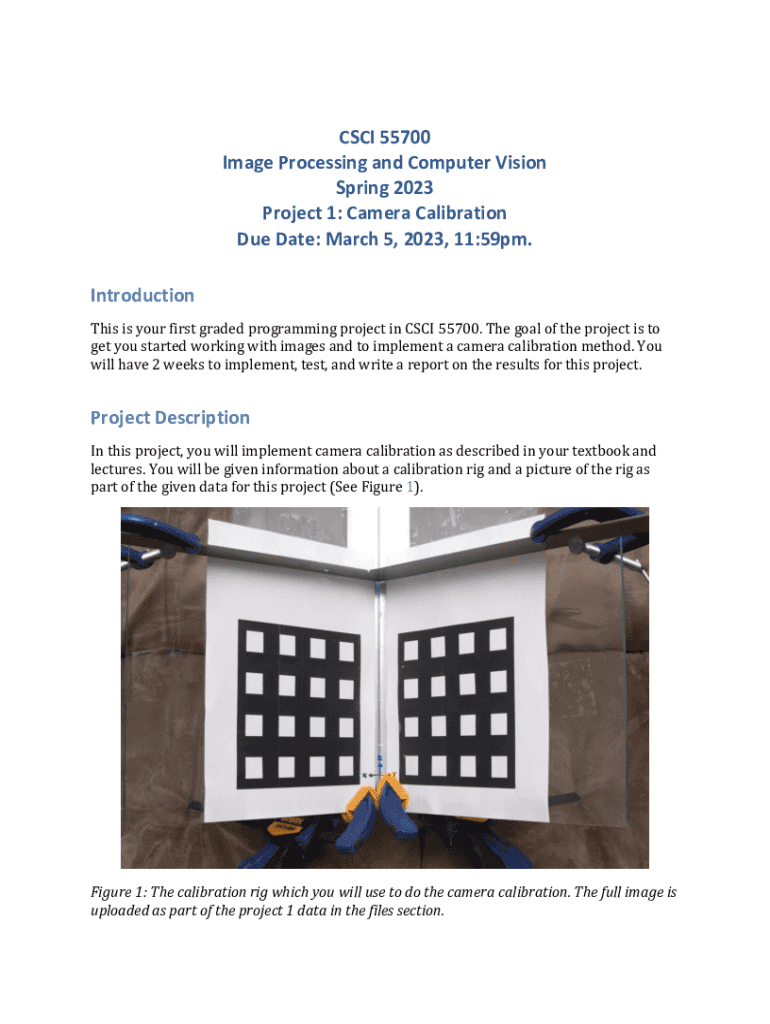 Fillable Online What is Camera Calibration in Computer Vision? Fax
