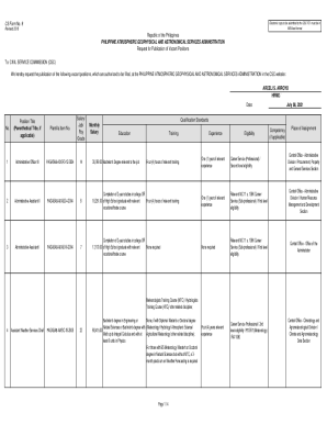 Fillable Online CS Form No. 9 To - PAGASA Public Files Fax Email Print ...