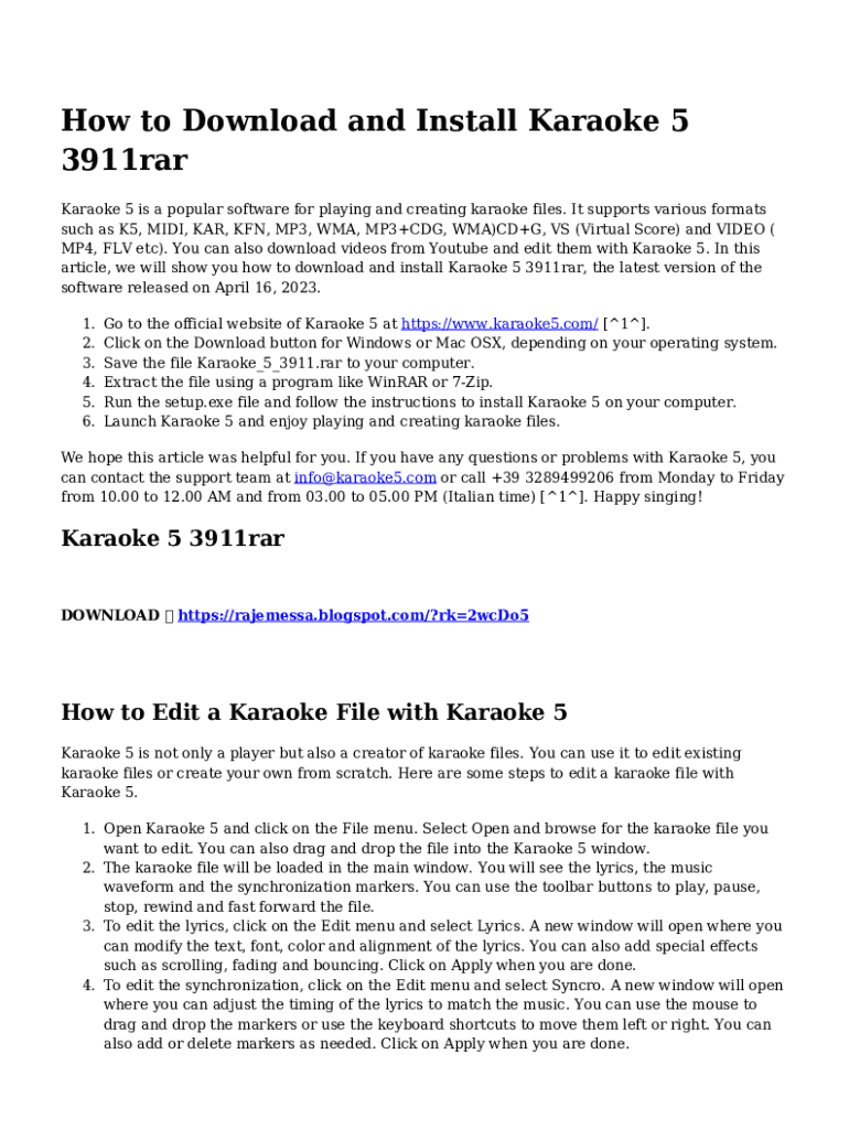 Fillable Online Download midi karaoke player for pc for free (Windows