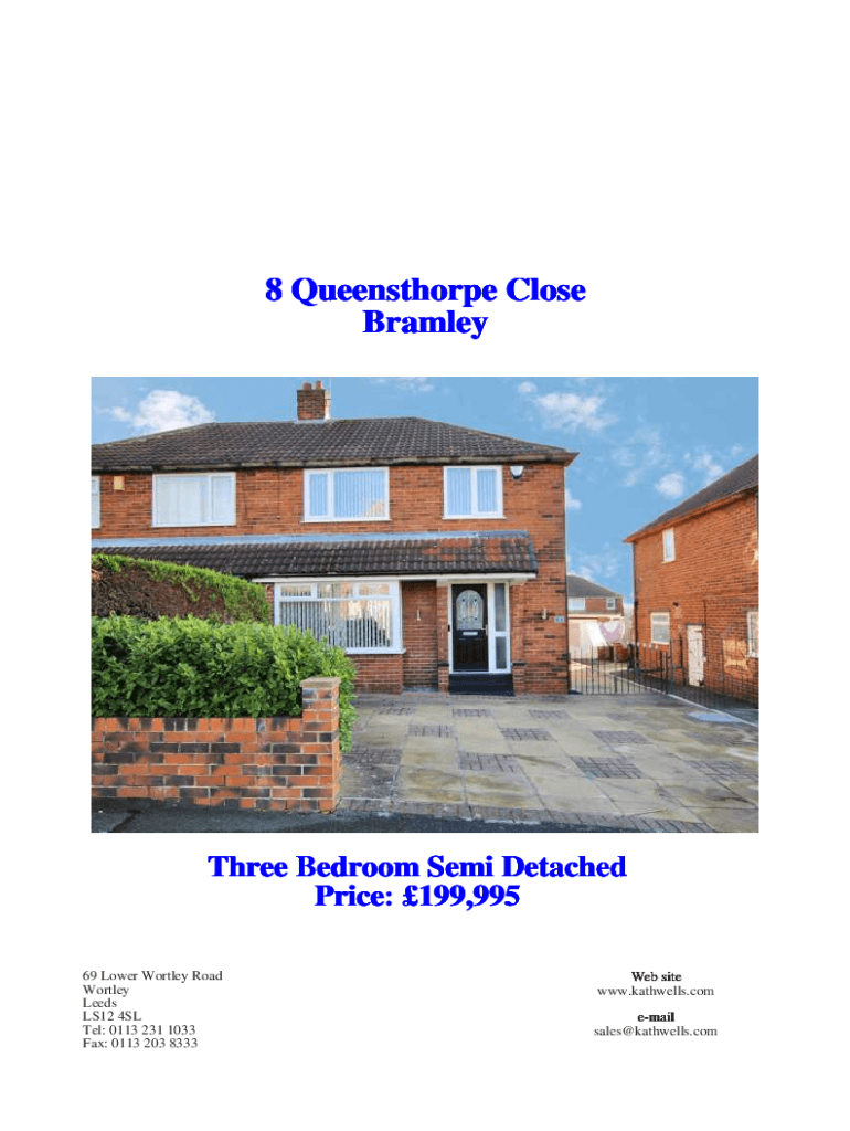 Fillable Online Property for sale from Kath Wells estate agents, LS12