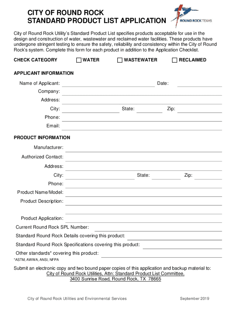 Fillable Online Standard Construction Details - City of Round Rock Fax ...