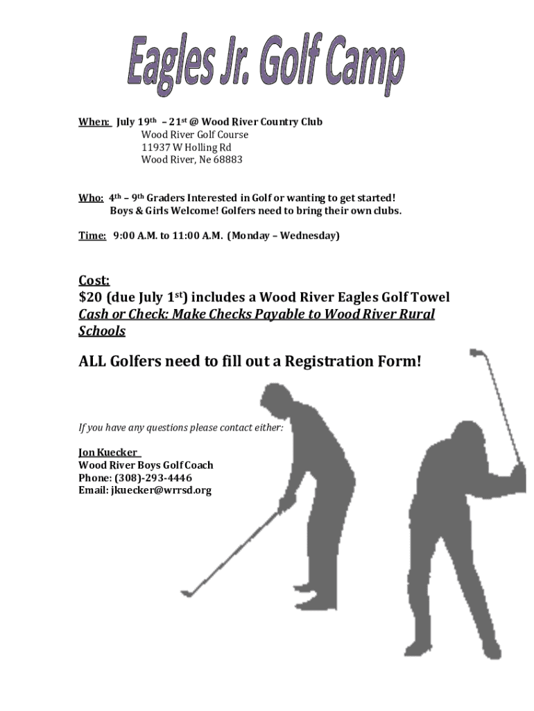 Fillable Online WOOD RIVER COUNTRY CLUB 11937 W Holling Rd, Fax