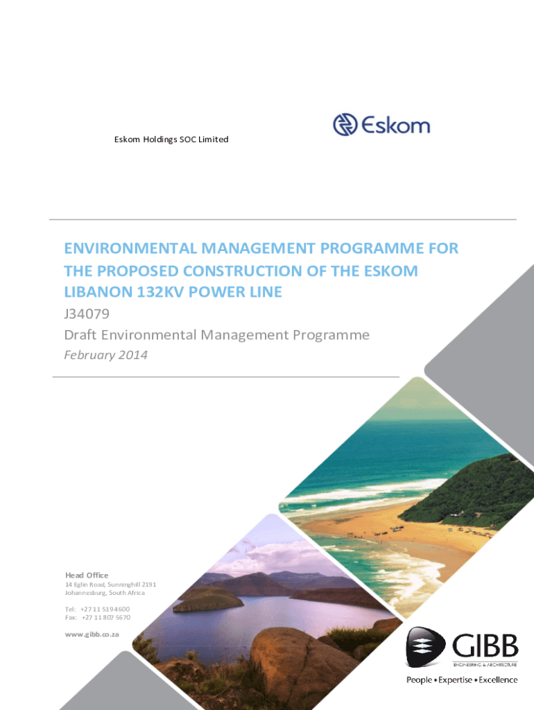 Fillable Online construction environmental management programme for ...