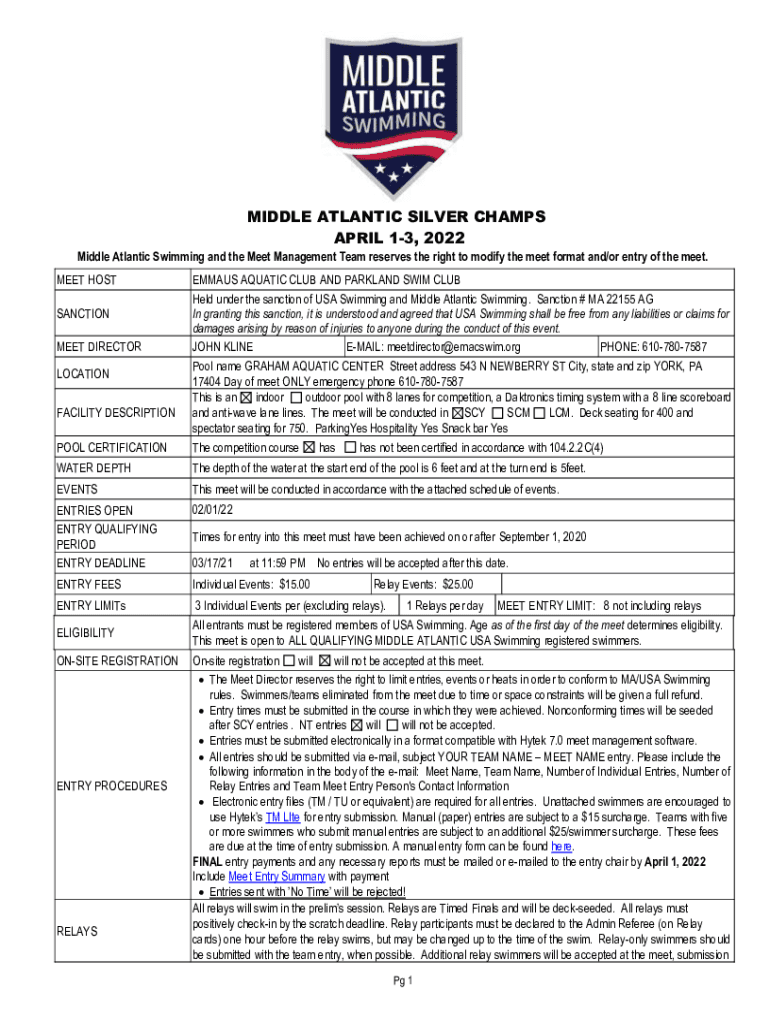 Fillable Online Charlie Hartley Memorial Silver Championship