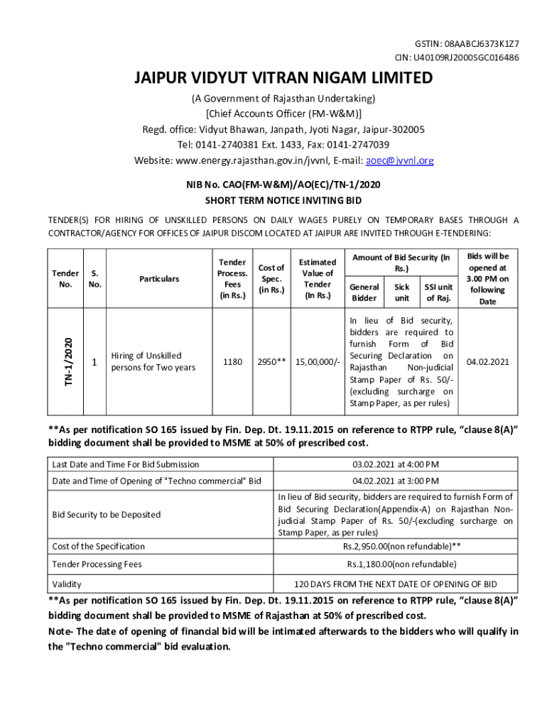 Fillable Online jaipur vidyut vitran nigam limited GST Return Status
