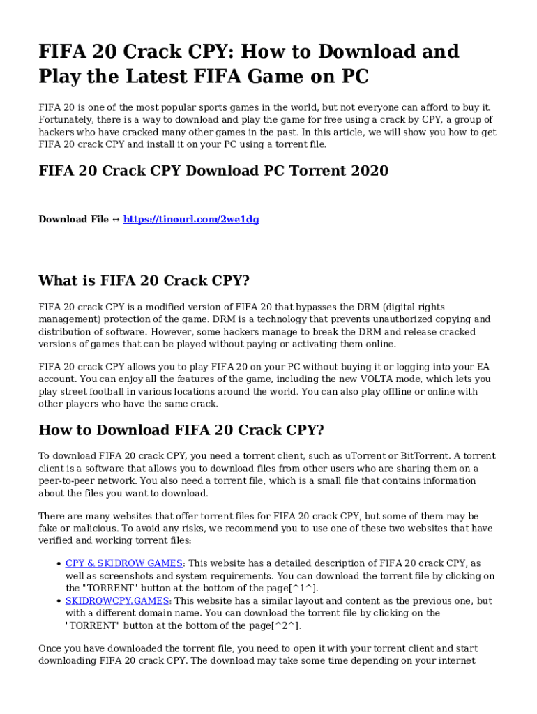 Fillable Online The Best Way To Play FIFA 20 on PS4, Xbox One, and PC