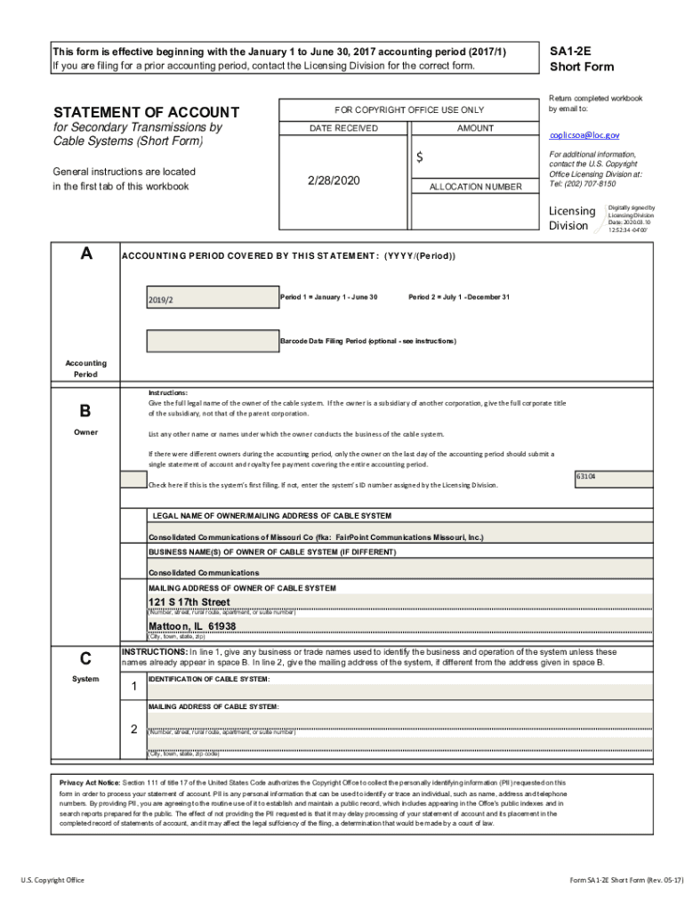 Fillable Online Consolidated Communications of Missouri Co (fka ...