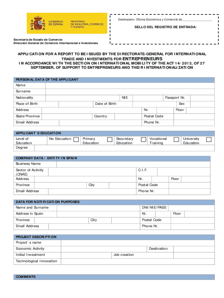 Fillable Online Application for a report to be issued by the