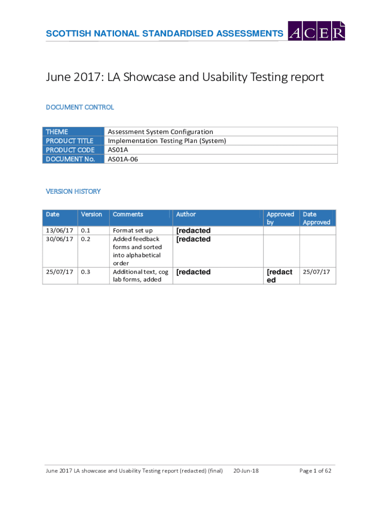 Fillable Online National Standardised Assessments for Scotland Fax Email Print pdfFiller