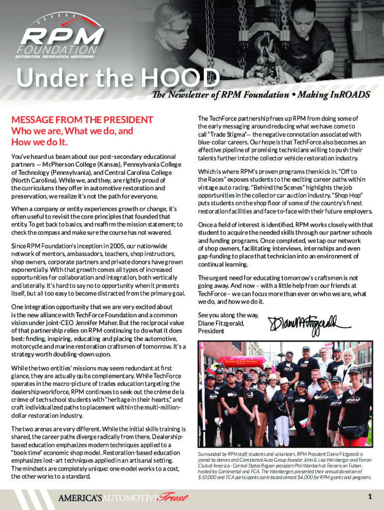 Fillable Online Under the HOOD Shifting Gears Fax Email Print pdfFiller