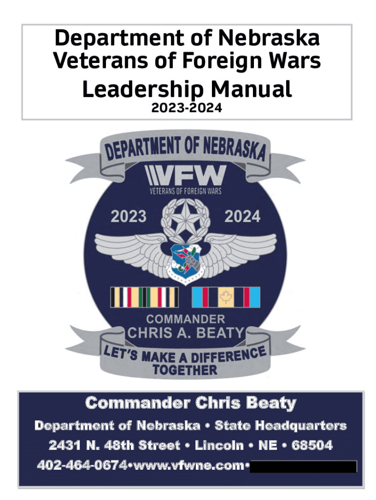 Fillable Online VFW Department of Nebraska Fax Email Print pdfFiller