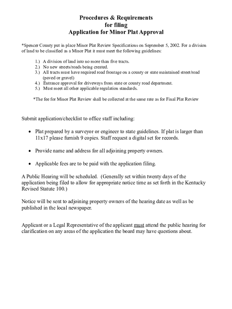 Fillable Online Planning & Zoning FormsSpencer County Taylorsville