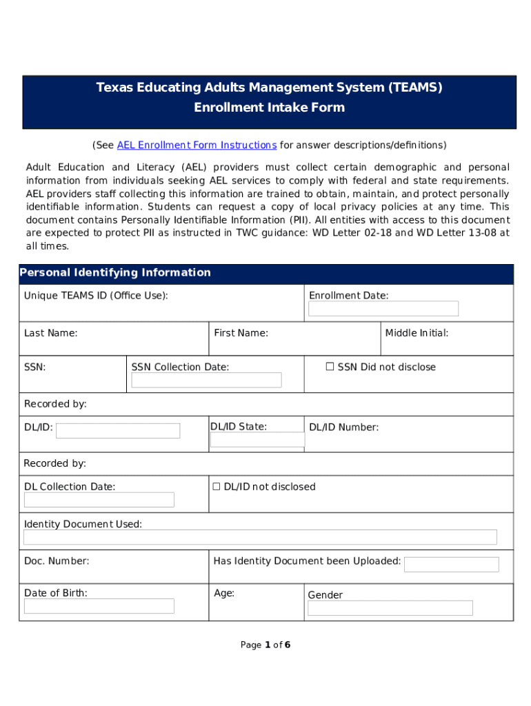 Adult Education and Literacy Student Doc Template | pdfFiller