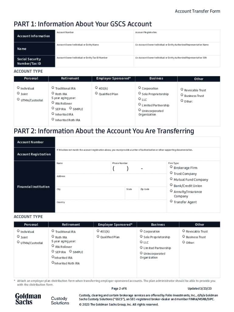 Fillable online transfer of assets form for use for account fax