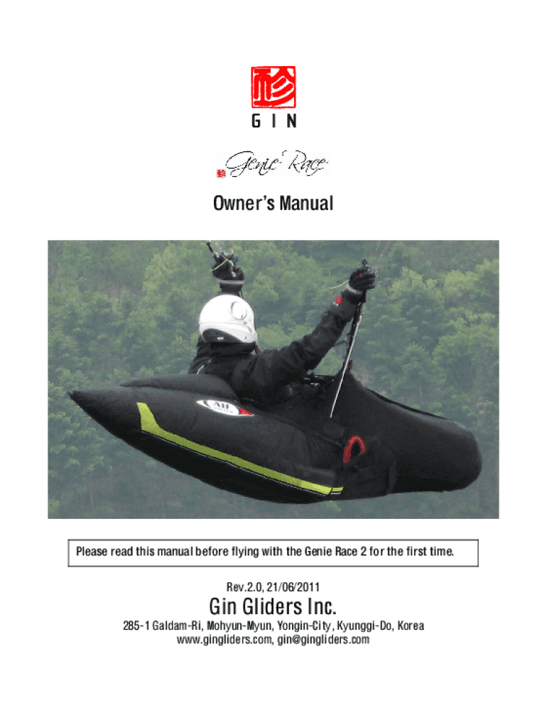 Fillable Online Gin Gliders Inc. Fax Email Print pdfFiller