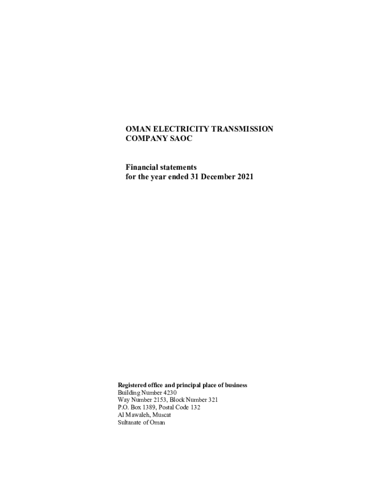 Fillable Online Oman Electricity Transmission Company SAOC Fax Email